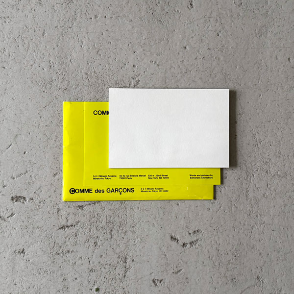 COMME des GARCONS DM - Semonara Chowdhury [with Envelope]