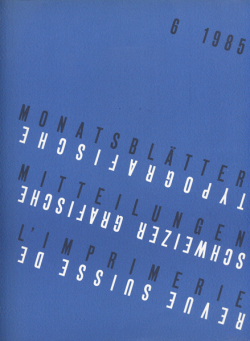 Typografische Monatsblatter / TM 1985-88各号