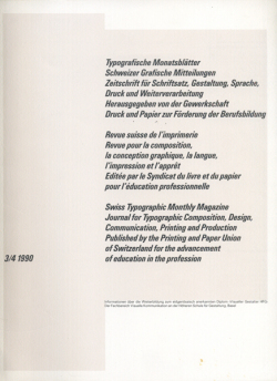 Typografische Monatsblatter / TM 1989-90各号