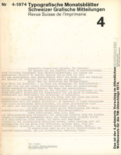 Typografische Monatsblatter / TM  1970-74各号