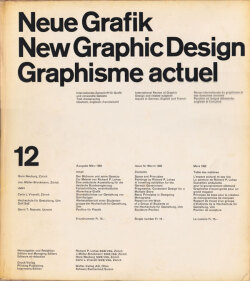 Neue Grafik / New Graphic Design / Graphisme actuel 各号